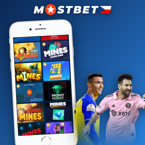 Mostbet Mines – herní mřížka 5×5 s odkrytými drahokamy a červenou minou